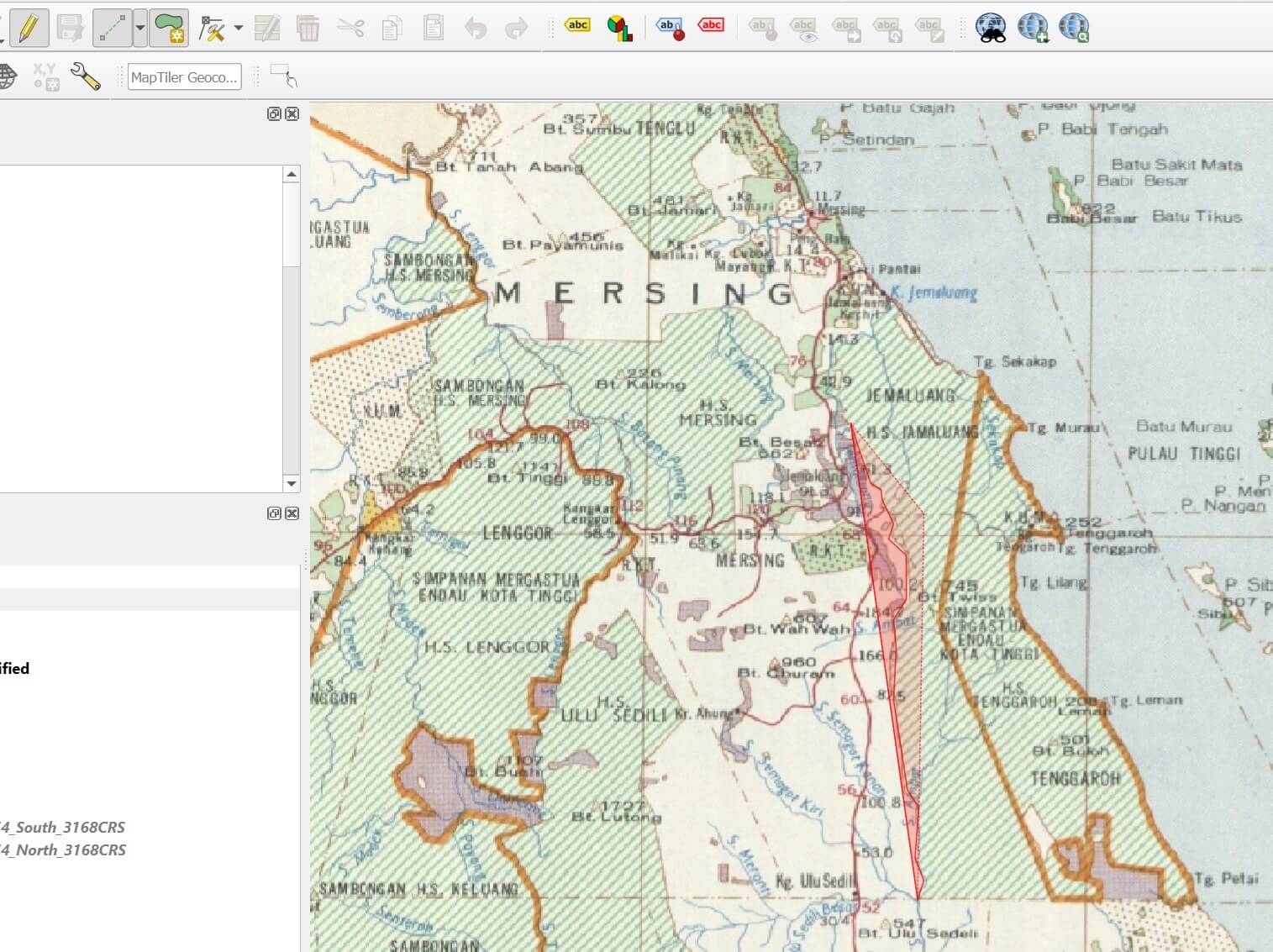 Digitising a scanned map with QGIS